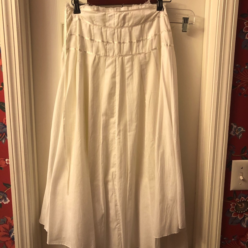 White long summer skirt